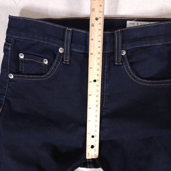 Rag & Bone 10” Inch Crop Flare Jeans Womens Size 25 Raw Hems Retro Denim Pants - Picture 7 of 16